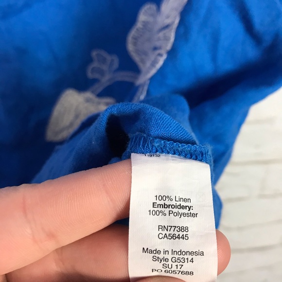 J. Crew Factory Linen Embroidered SquareNeck Dress - Picture 8 of 8